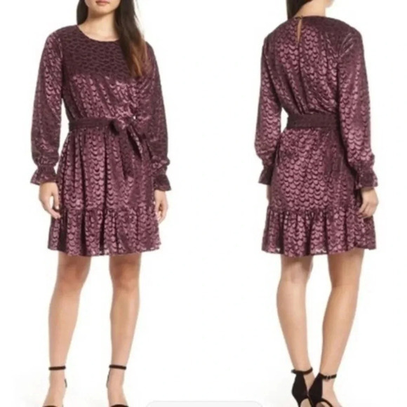 MICHAEL Michael Kors Dresses & Skirts - MICHAEL Michael Kors Velvet Tie Waist Dress Size Large